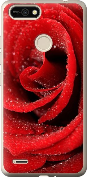 Чехол на Tecno Pop 2F B1F Красная роза "529u-2391-17620"