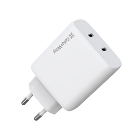 Зарядний пристрій мережевий Type-C/Type-C PD 50W білий GaN Mini ColorWay