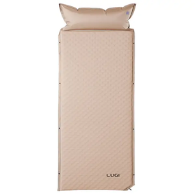 Самонадувной матрас походный в палатку 190×65×3 см туристический с подголовником LU-026 Бежевый