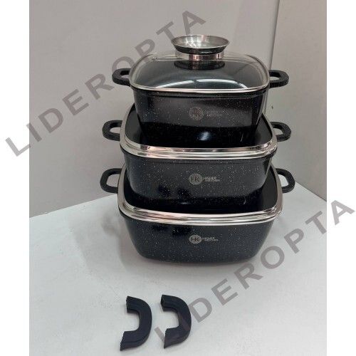 Каструлі гранітні чорні XPRO HK-302 (41921-HK-302 ЧЕРНЫЕ_1894) | Зображення 1