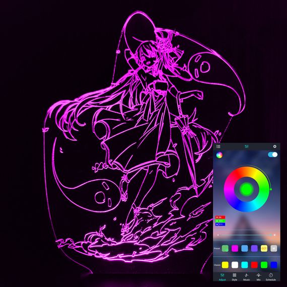 Акриловый светильник-ночник управление с телефона Ху Тао 2 tty-n001296