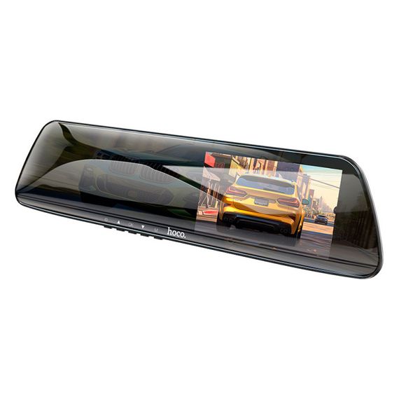 Відеореєстратор HOCO DV4 4.5-inch rearview mirror driving recorder dual-channel Black (6942007616782) | Зображення 2