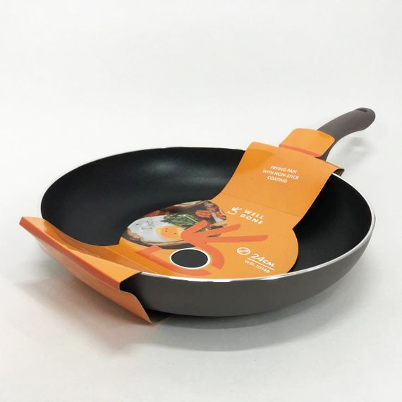 Сковорода алюмінієва 24 см WELL DONE WD-1014B індукція, сковорода з індукційним дном, якісна | Зображення 2