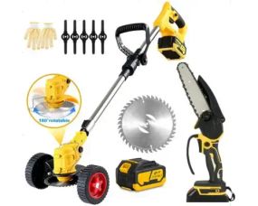 Набір 2в1 Газонокосарка + Пила 24V два акумулятори