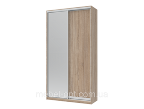 Шафа купе Сіті Лайт Doros Дуб Сонома 1 ДСП / 1 Дзеркало 120х60х225 (44900028)