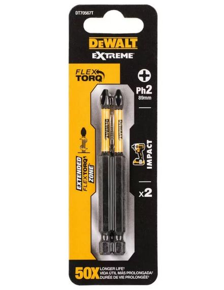 Набір біт DeWalt IMPACT TORSION ударні Philips (DT70567T)