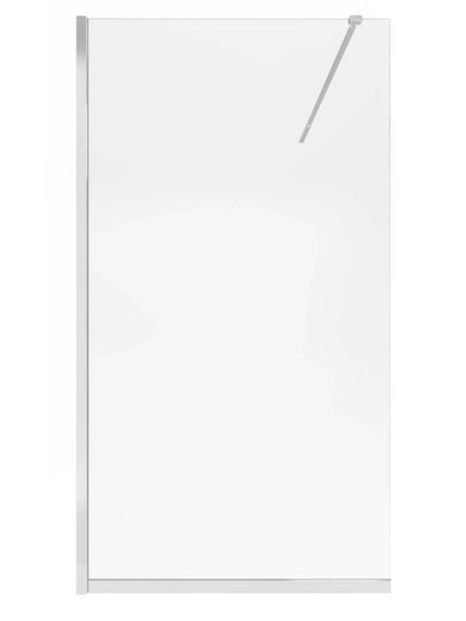 Душова перегородка Qtap Walk-In Standard CRM2011.C8 110х200 см, скло Clear 8 мм, покриття CalcLess