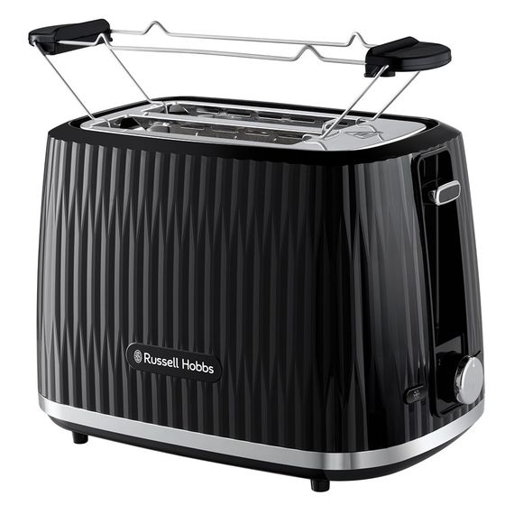 Тостер Russell Hobbs Eden 800Вт, пластик, підігрів, розморожування, чорний (27371-56)