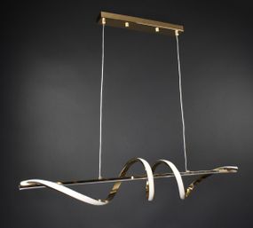 Люстра світлодіодна підвісна LED світильник для квартири на стелю лед 27427 Золото 30-100х20х100 см.