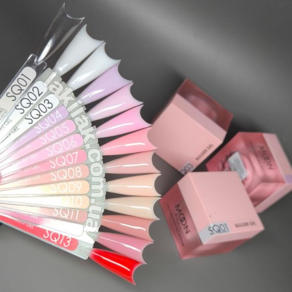 Гель для наращивания Moon Full Builder Gel №SQ02 ніжно-молочний без HEMA та TPO, гіпоалергенний 30мл | Зображення 2