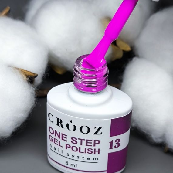 Однофазний гель лак Crooz One Step Gel Polish №13 (фіолетово-рожевий) 8мл