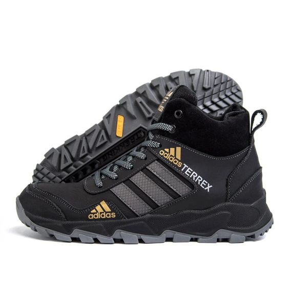 шкіряні зимові ботинки Adidas чорні | Зображення 2
