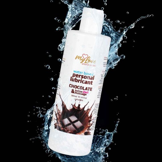2в1 лубрикант та масажний гель - MyLove Aroma Series Intim&Massage Chocolate, 300 мл Sex Aura | Зображення 3