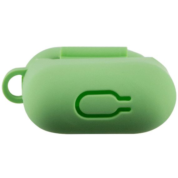 Силіконовий футляр New з карабіном для навушників Airpods 1/2 М'ятний/Mint | Зображення 4
