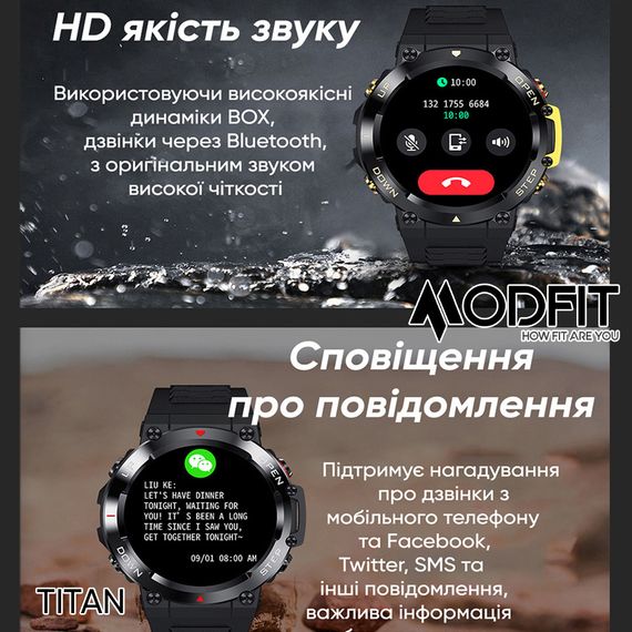 Годинник M3odfit  Titan Black-Gold 35 мм. | Зображення 8