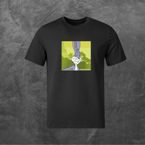 Футболка унісекс з принтом мем Bugs Bunny Багз Банні базова чорна XS