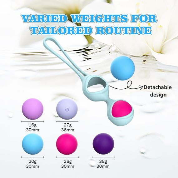 Набір різнокольорових вагінальних віброкульок Every Night Toys з вібрацією та дистанційним пультом Sex Aura | Зображення 2