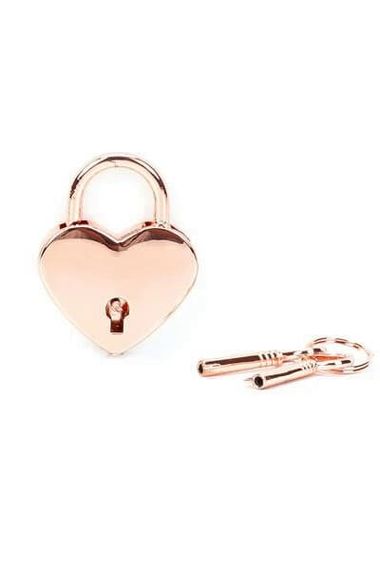 Замочек навесной в форме сердца Liebe Seele Heart Shape Padlock (2 шт) Розовое золото