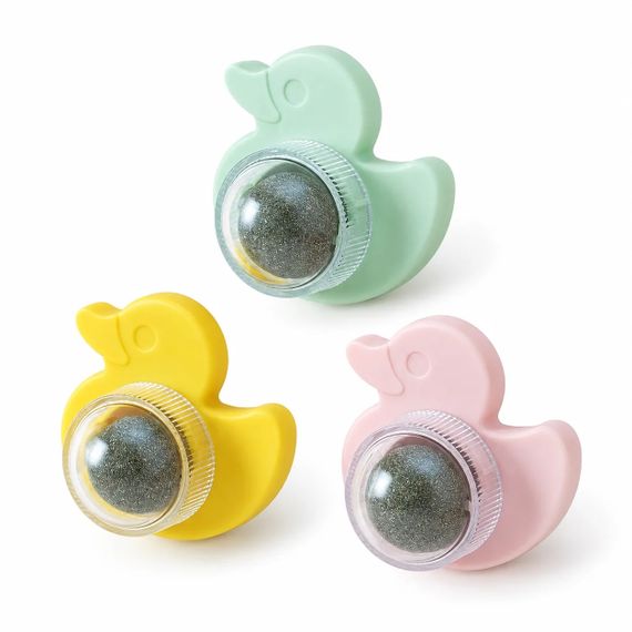 Кошачья мята AND LY-757 для котов • Игрушка-шарик Pet Toy LY-757 с кошачьей мятой, вращающимся роликом и креплением на поверхность