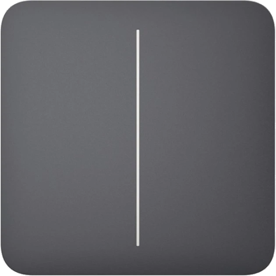 Ajax SoloButton (2-gang) [55] graphite кнопка Кнопка двоклавішного вимикача