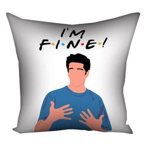 Подушка габардинова з принтом I'm fine! 50x50 см (5P_DR005)