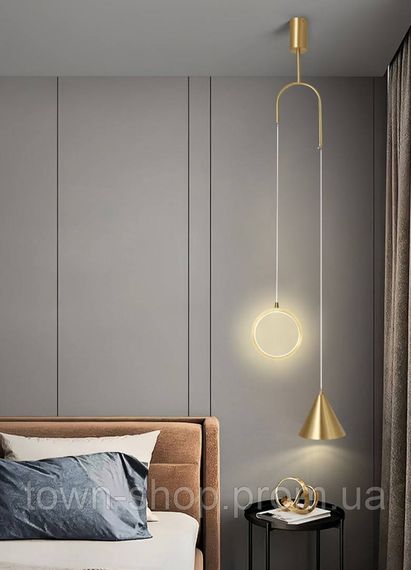 Люстра потолочная LED SGA7/2-k Латунь 65-200х40х18 см. | Зображення 2
