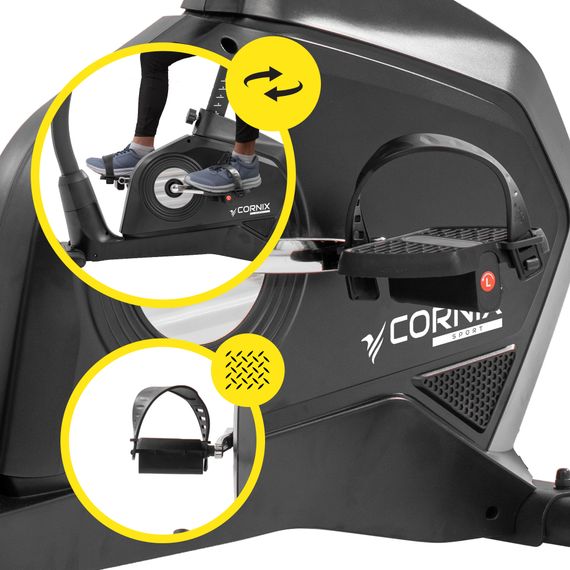 Велотренажер електромагнітний Cornix Amber Black | Зображення 4