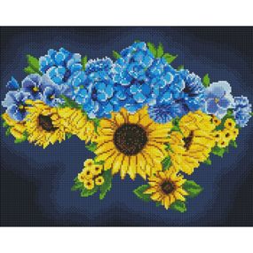 Алмазна мозаїка "Квітуча Україна" ©Mariia Davydova AMO7874, 40х50см