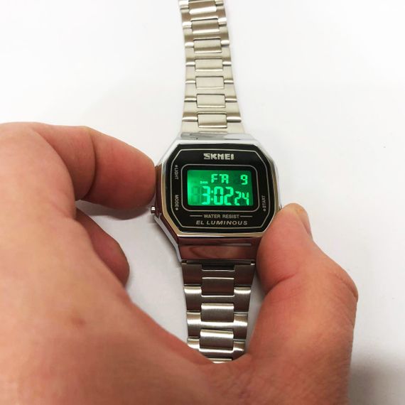 Мужские тактические военные часы SKMEI 1647SI, Часы спортивные многофункциональные Противоударные QO-93 | Зображення 6