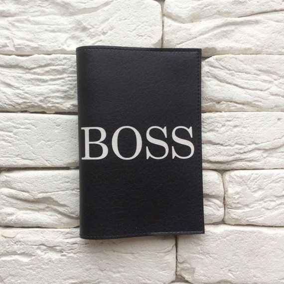 Обкладинка на паспорт Boss (чорний) | Зображення 1