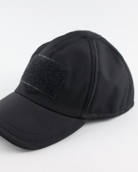 Бейсболка ULTIMATUM Soft Shell Черная,Зимняя бейсболка с липучкой мультикам, кепка Soft Shell для военных | Зображення 1