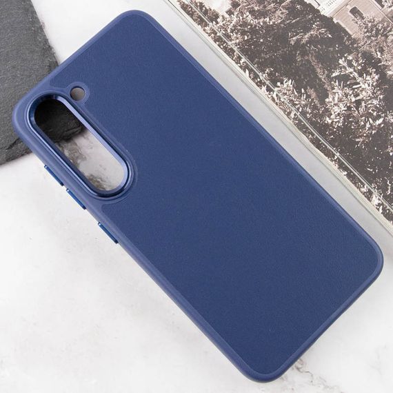 Кожаный чехол Bonbon Leather Metal Style для Samsung Galaxy S23 Синий / Navy blue | Зображення 3