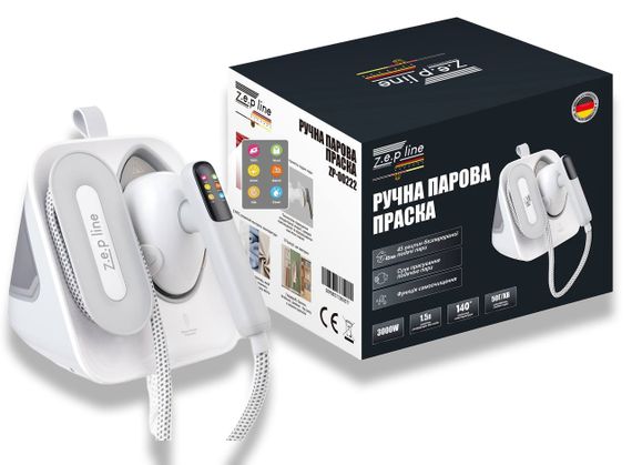 Ручна парова праска 3000Вт Zepline ZP-00222 Білий (46171-ZP-00222_2169)