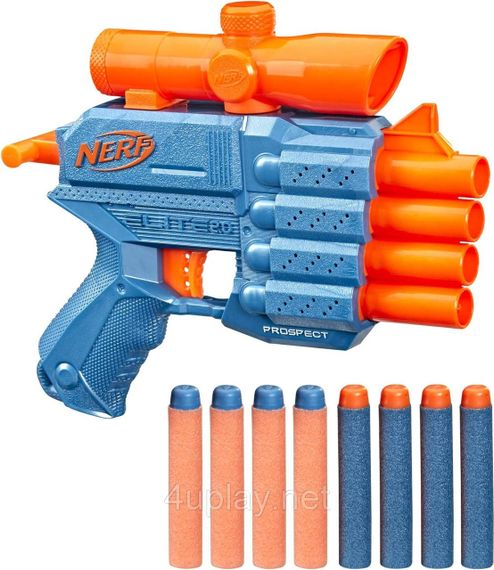 Бластер Nerf Elite 2.0 Prospect QS-4 Нерф Еліт Проспект, компактний бластер із вбудованим прицілом | Зображення 1