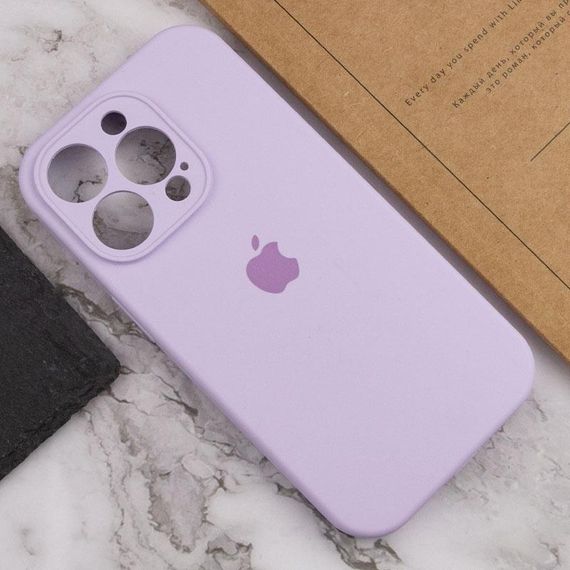 Чохол Silicone Case Full Camera Protective (AA) для Apple iPhone 14 Pro (6.1") Бузковий / Lilac | Зображення 4
