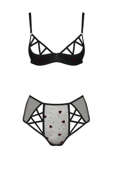 Еротичний комплект з малюнком Passion LOVELIA BIKINI S/M, black Sex Aura | Зображення 4