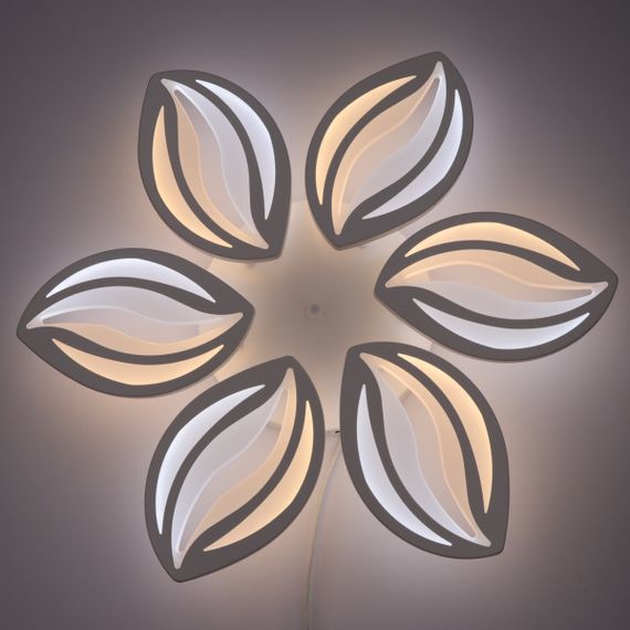 Люстра світлодіодна стельова LED світильник для квартири на стелю лед з пультом 25605 Білий 9х61х61 см.