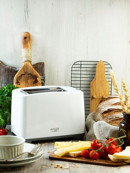 Тостер Adler AD 3216 white 1000Вт/2 відділення/7 режимів підсмажування/розморожування/підігрів булок | Зображення 3