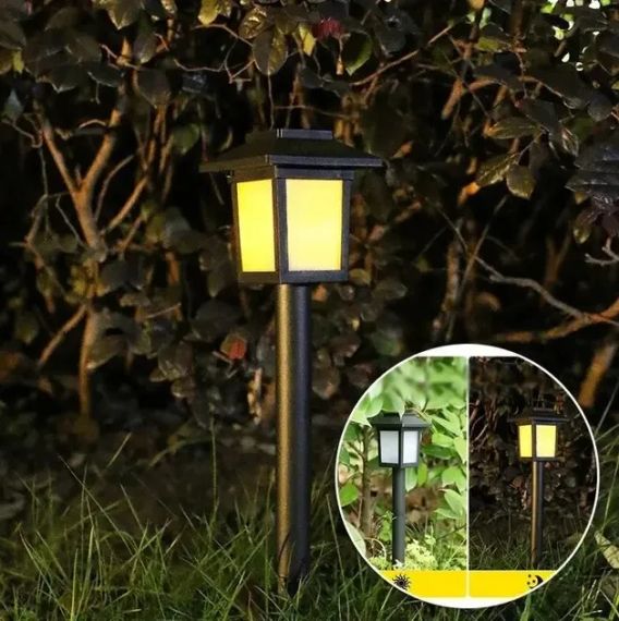 Садовый фонарь на солнечной батарее Квадрат LED 26 см 6 WW Белый теплый | Зображення 1