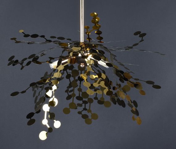 Люстра підвісна на 3 лампочки 27343 Золото 50-200х50х50 см.