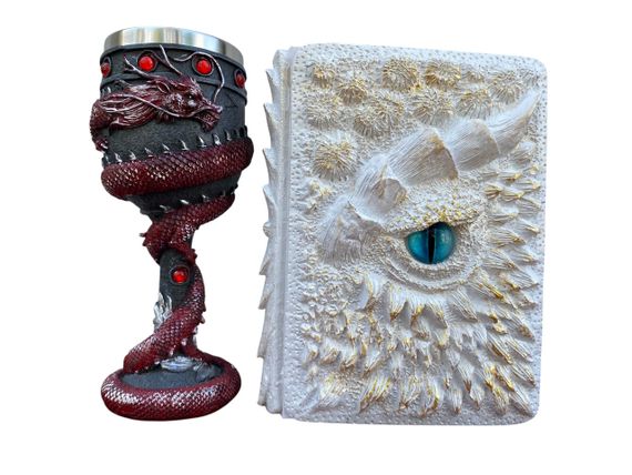 Подарунковий набір Келих 3D Танард Red і Блокнот 3D «Око Крижаного Хранителя»