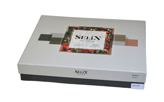 Льняная скатерть с ранером Selin Zumre Set 160×300+12 салфеток кремовая | Зображення 4