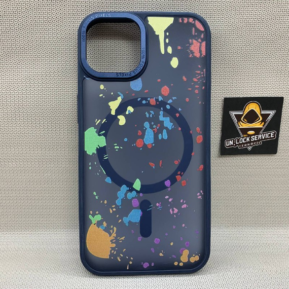 Чехол Wlons Unicorn противоударный PC+TPU для Iphone 13 MagSafe Матовый Синий