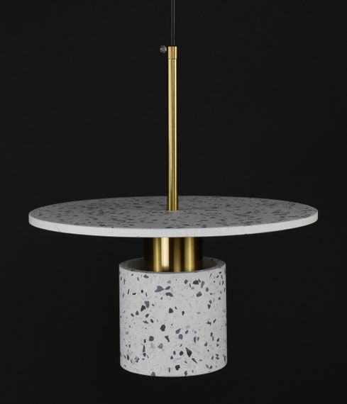 Люстра підвісна на 1 лампочку 27679 Латунь 37-180х29х29 см. | Зображення 1