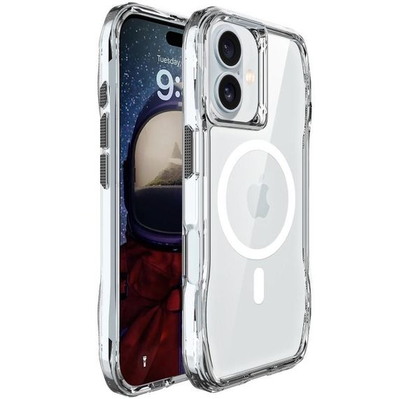Чехол TPU Space Octagon with MagSafe для Apple iPhone 16 (6.1") Clear