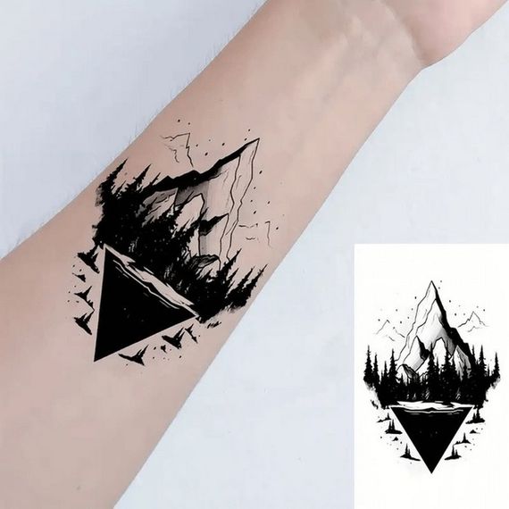 Набір дитячих тимчасових тату "Чорні міні №3" black-tattoo-mini-set-3-3, 30 штук по 9,5*5,5 см | Зображення 6