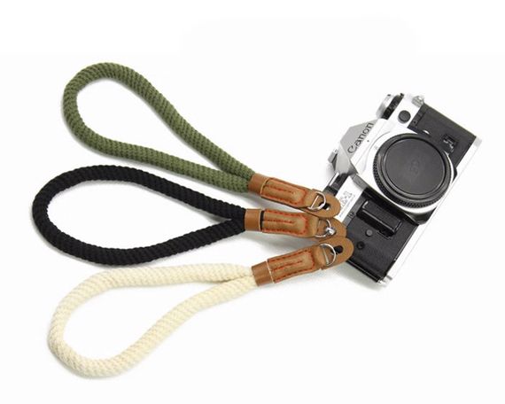 Ремінець на руку для фотоапарата тканинний шнурок CAMERA STRAP текстильний чорний для фотокамери | Зображення 1