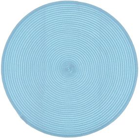 Набір 4 сервірувальних килимка Casual блакитний Ø38см, плейсмат (підтарільники)