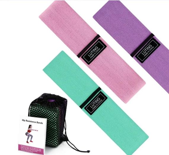 Тканинні фітнес гумки оригінал Luting Hip Resistance Bands комплект 3 шт | Зображення 3