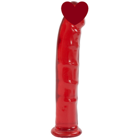 Фалоімітатор Doc Johnson Jelly Jewels Dong & Suction Cup Red, діаметр 3,6 см, антибактеріальний ПВХ sexstyle
